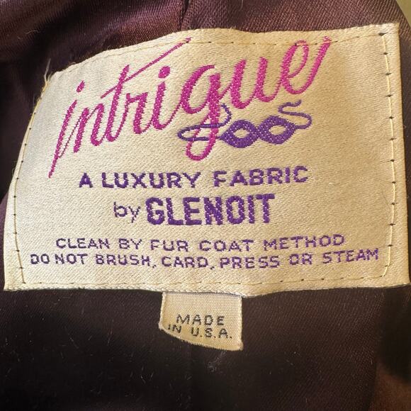 Vintage Union Made in USA 1960's Size 16 Intrigue Glenoit Black Faux Fur Coat - Picture 5 of 8